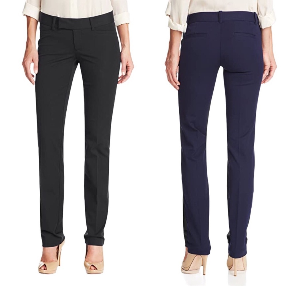 LILLY PULITZER Leigh Formal/Casual Preppy Straight Leg Trousers/Pants Black Sz 4
